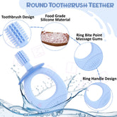 BPA Free Silicone Teething Toy for Baby (Blue)